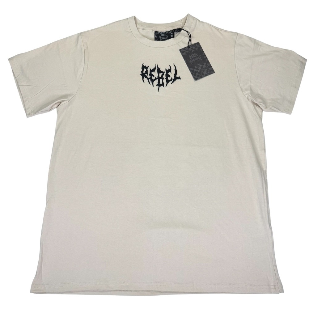 Rebel Vengeance Dragon Tiger Graphic T Shirt Mens XL Cream Streetwear NWT